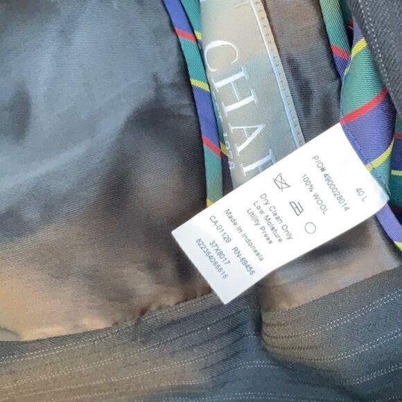 š„āChapsāSlimāFitĀ Men'sāBlackāSuitāJacket/Blazer,āSize-40L - Picture 7 of 10